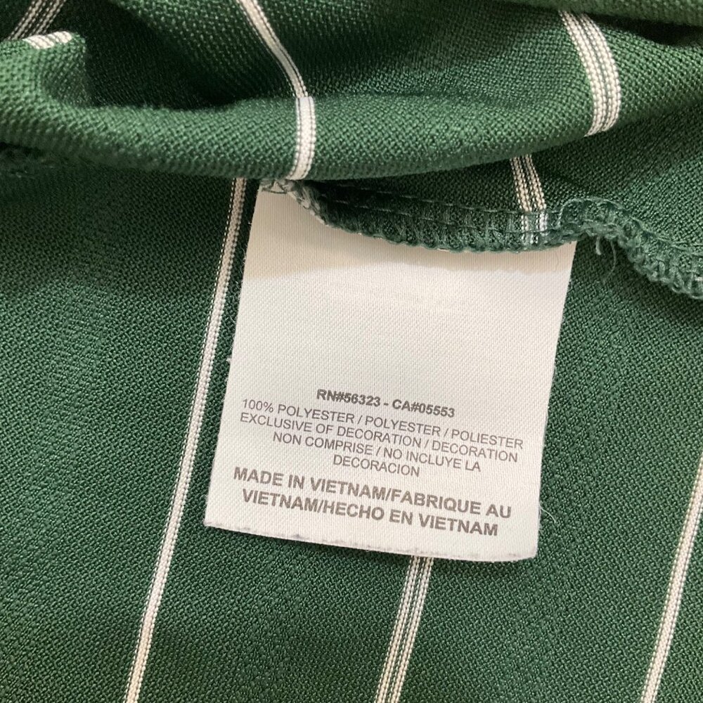 Nike Golf Men's XL Green & White Striped Dri-Fit Short Sleeve Polo Shirt - Picture 7 of 10